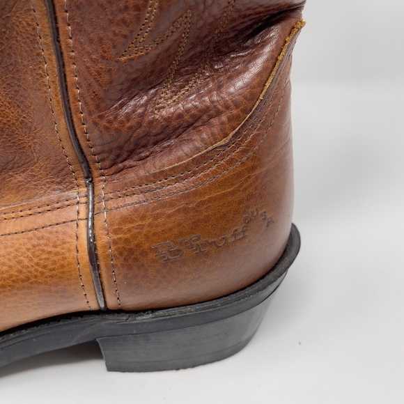 PD Tuff Men's Brown Leather Sierra Cowboy Boot 12D - Picture 3 of 10